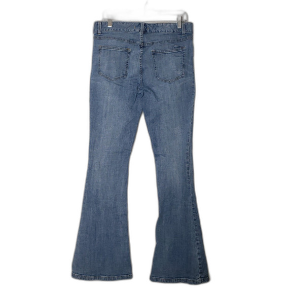FREE PEOPLE Distressed with Holes Denim Flare Jeans Womens Size 30 - Picture 10 of 11